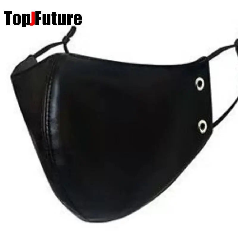 Subculture Y2K Girls steampunk PU leather chain mask Men's and Women's Fashion Campus Decoration Handsome Breathable Face Mask