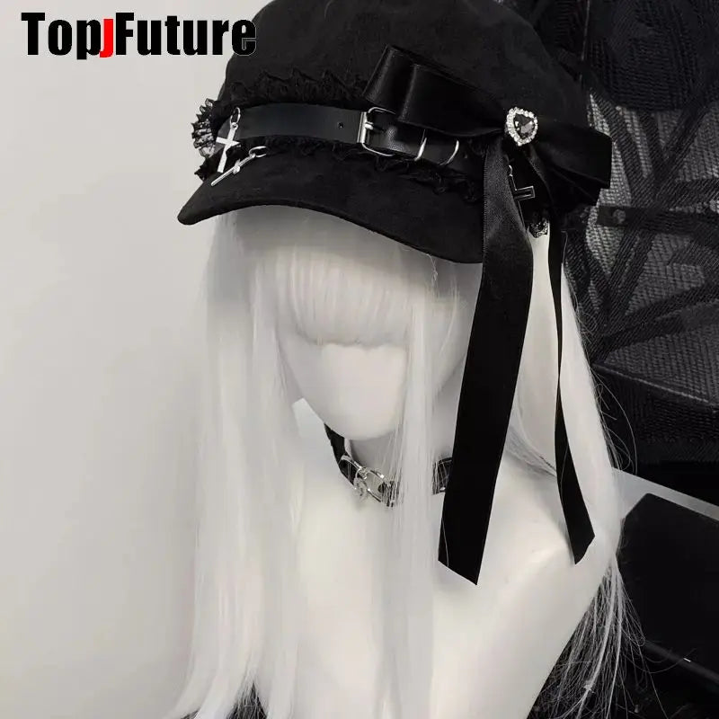 Goth boina estilo Harajuku