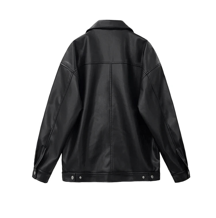 Chaqueta corta tipo casual de cuero sintetico - Mauroicardi