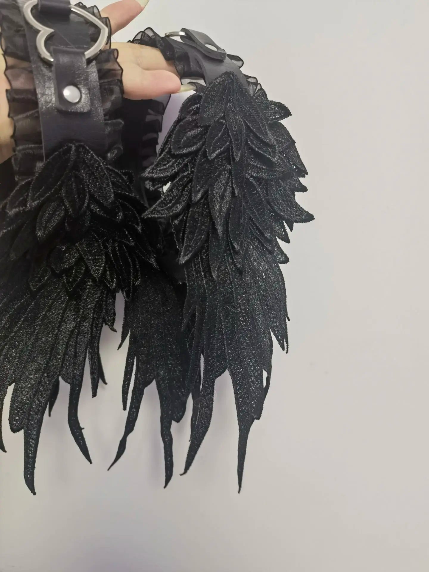 Lolita Kawaii Angel Wing Lace Bow Headband KC Hair Band Anime Y2K Girl Maid Headdress Cosplay Anime Hair Accessories Head Wrap