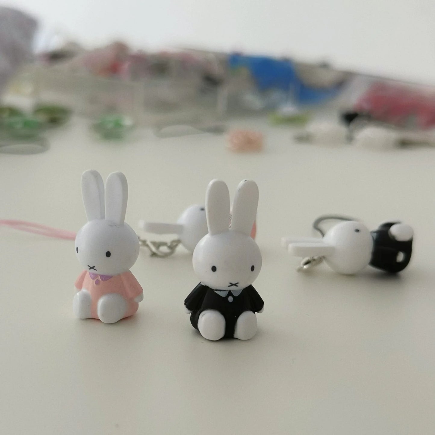 Kawaii Miffy Key Chain Cartoon Cute Backpack Pendant Ornaments Mobile Phone Chain Christmas Gift
