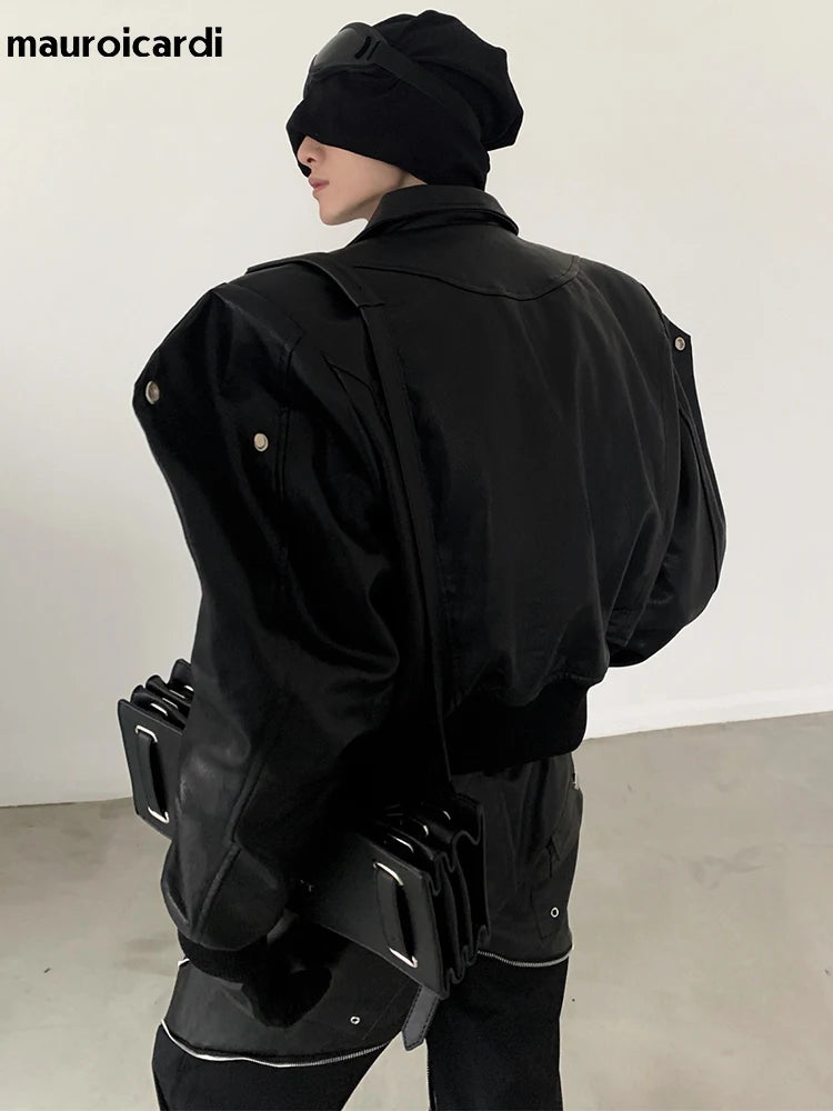 Chaqueta StreetWear de cuero sintético - Mauroicardi