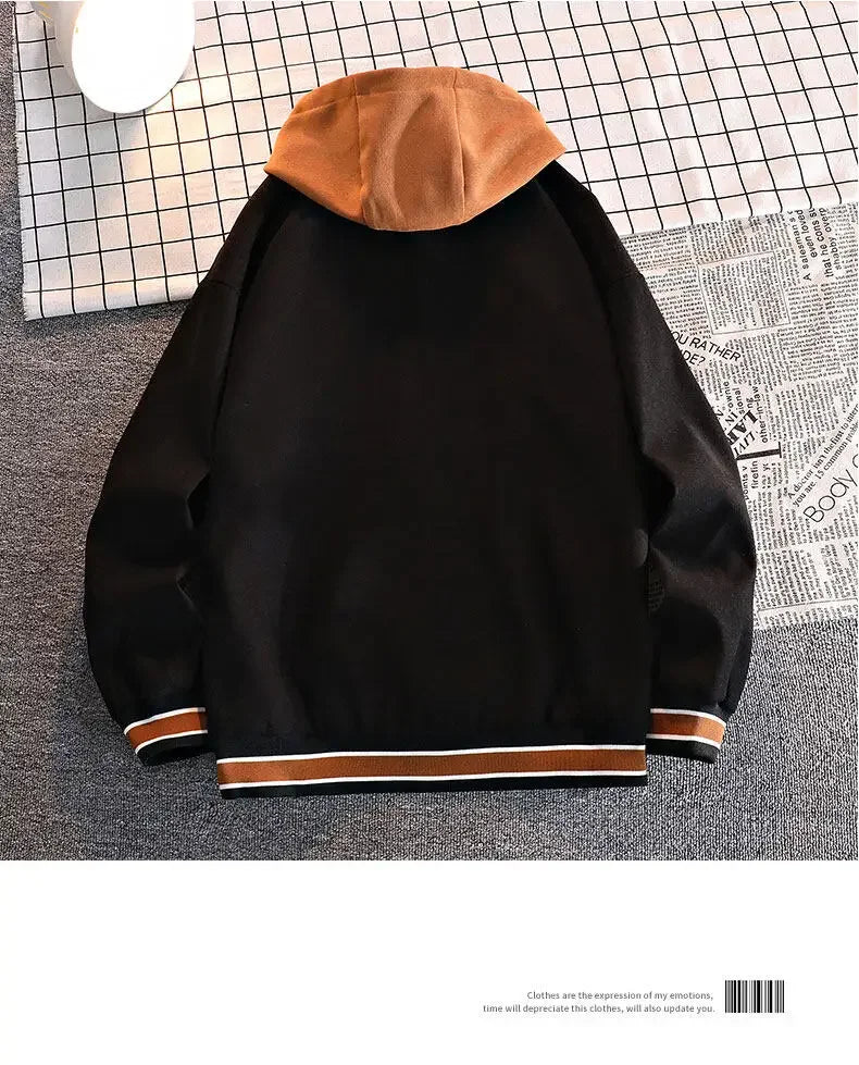 Men's Windbreaker hooded Wear Jackets Men Baseball Pilot Work Pure Cotton Jacket Hip Hop Streetwear Coat clothing fashion coat