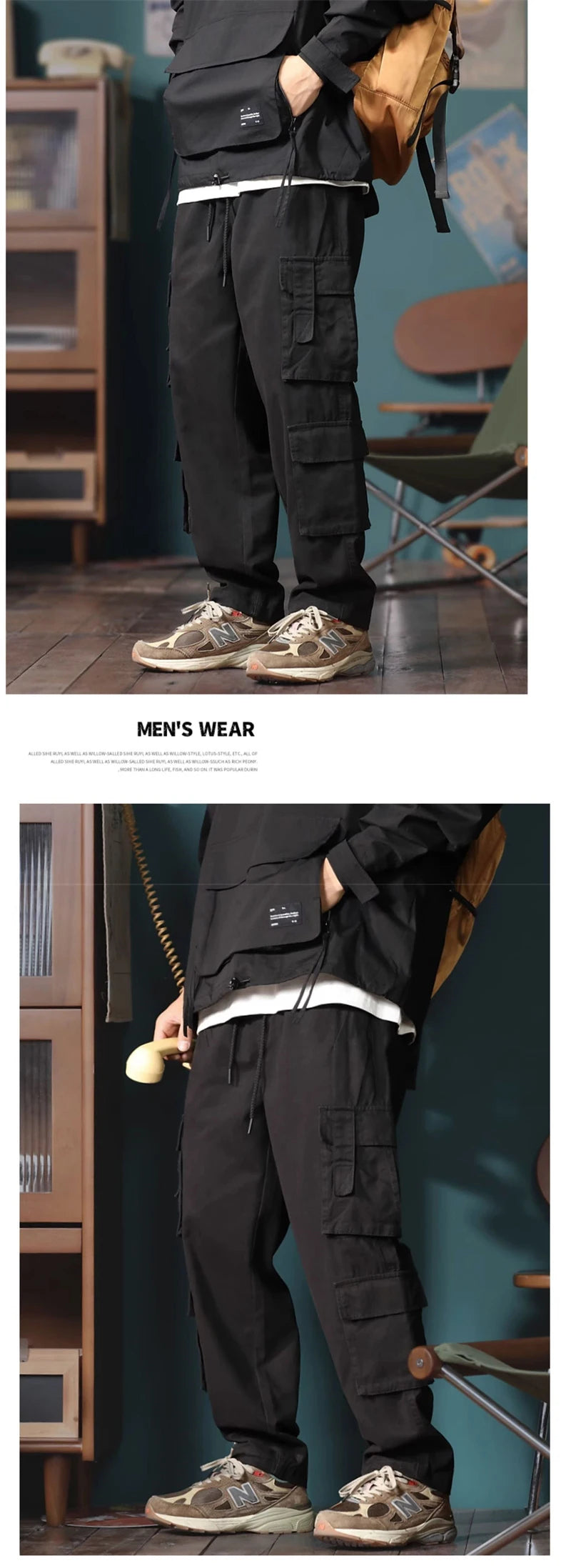Pantalones cargo estilo americano
