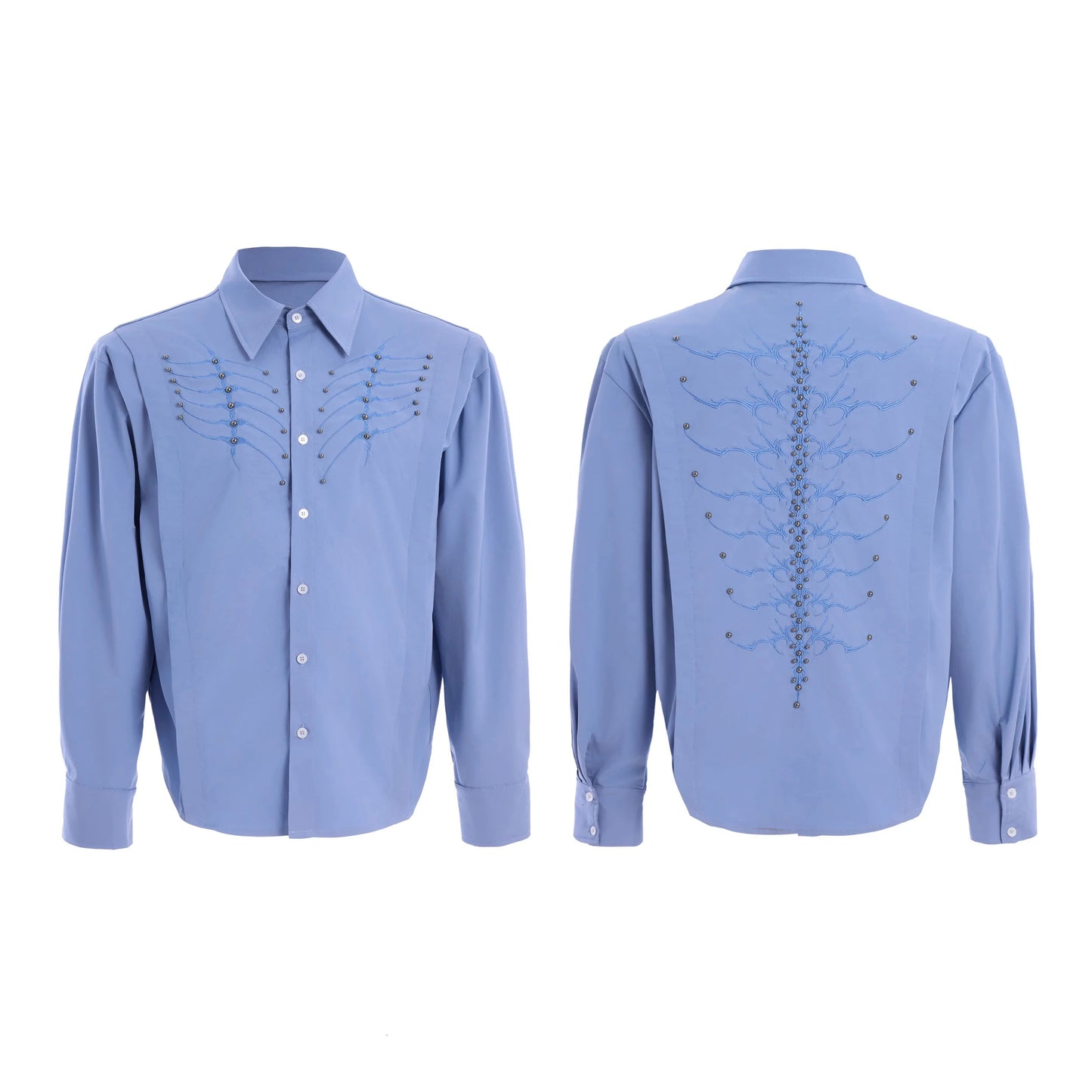 Camisa bordada manga larga - Mauroicardi