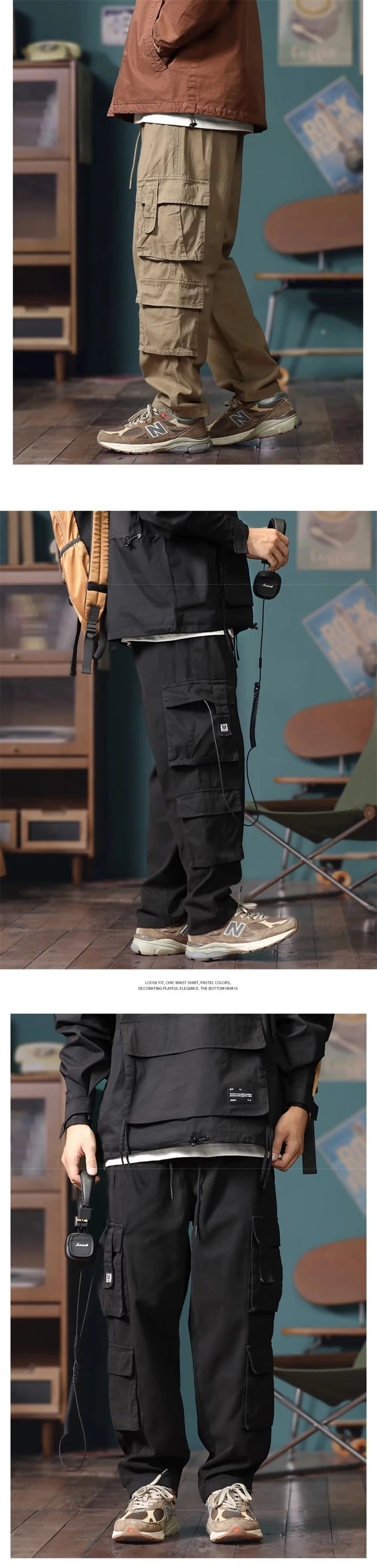 Pantalones cargo estilo americano