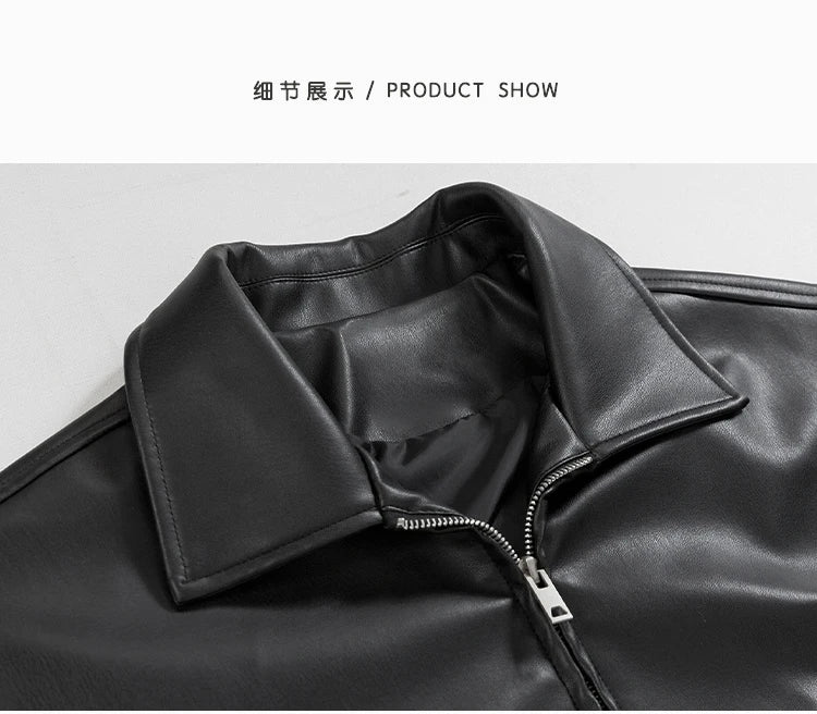 Chaqueta corta tipo casual de cuero sintetico - Mauroicardi