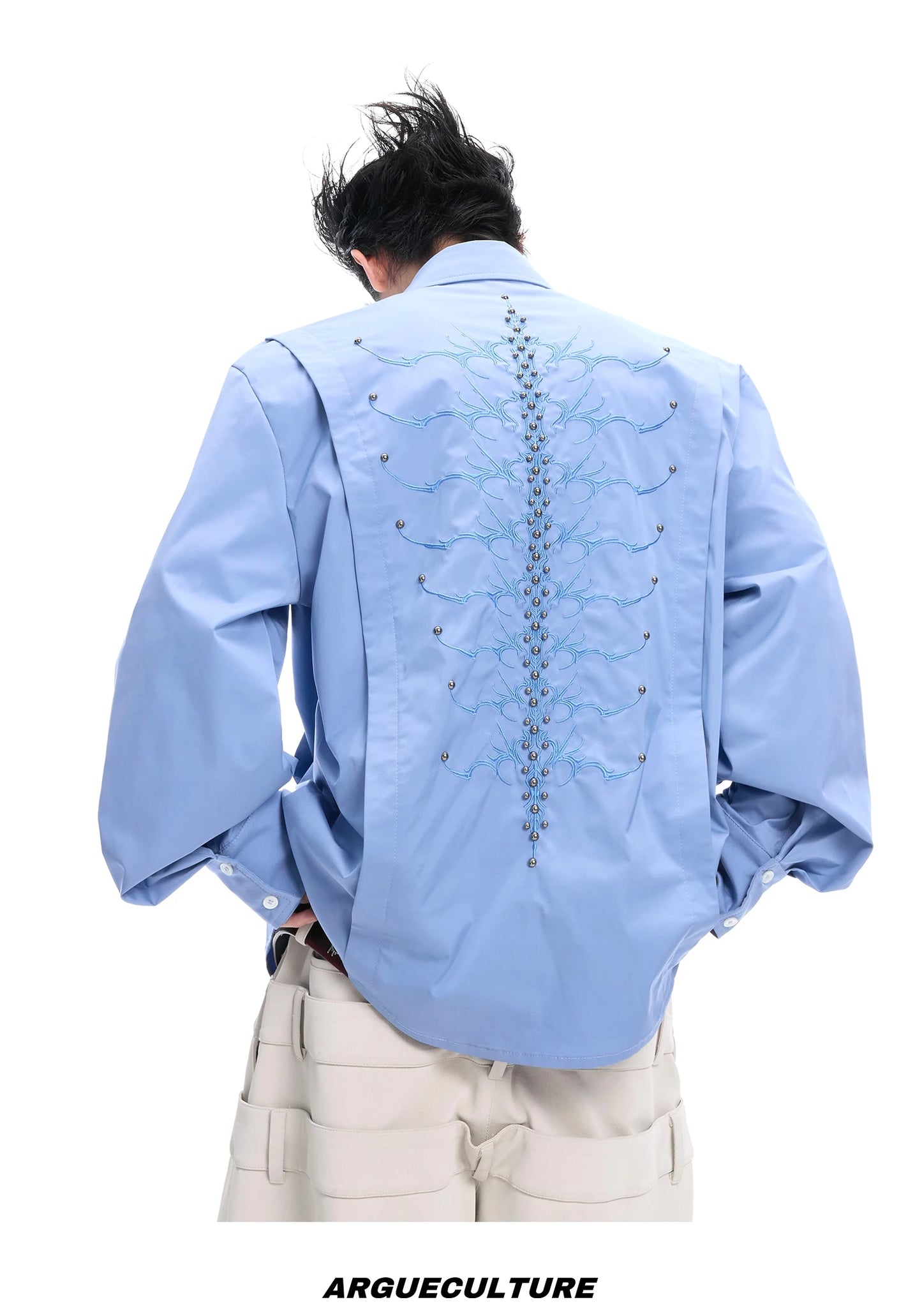 Camisa bordada manga larga - Mauroicardi