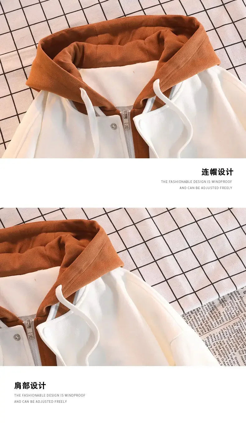 Men's Windbreaker hooded Wear Jackets Men Baseball Pilot Work Pure Cotton Jacket Hip Hop Streetwear Coat clothing fashion coat