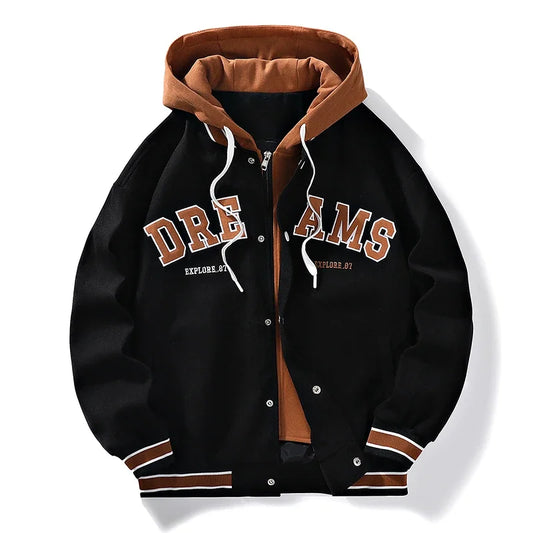 Men's Windbreaker hooded Wear Jackets Men Baseball Pilot Work Pure Cotton Jacket Hip Hop Streetwear Coat clothing fashion coat