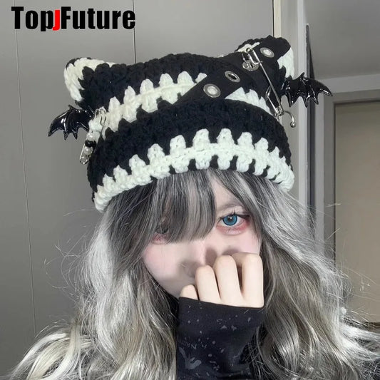 Gorro tejido con orejas de gato - G&E Style