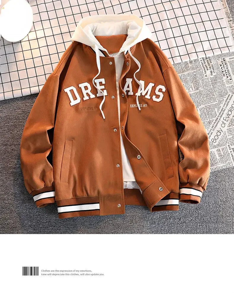 Men's Windbreaker hooded Wear Jackets Men Baseball Pilot Work Pure Cotton Jacket Hip Hop Streetwear Coat clothing fashion coat