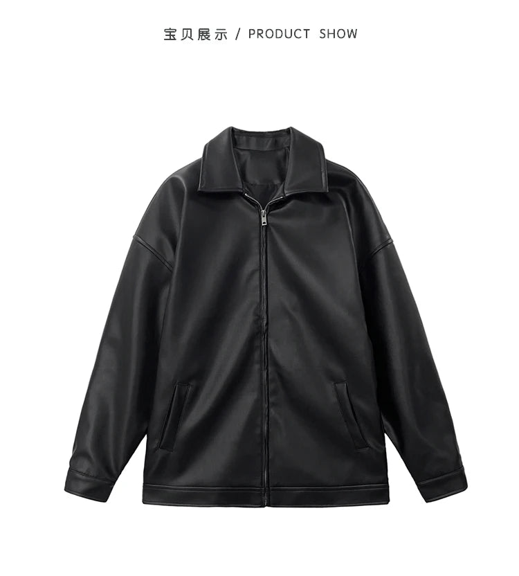 Chaqueta corta tipo casual de cuero sintetico - Mauroicardi
