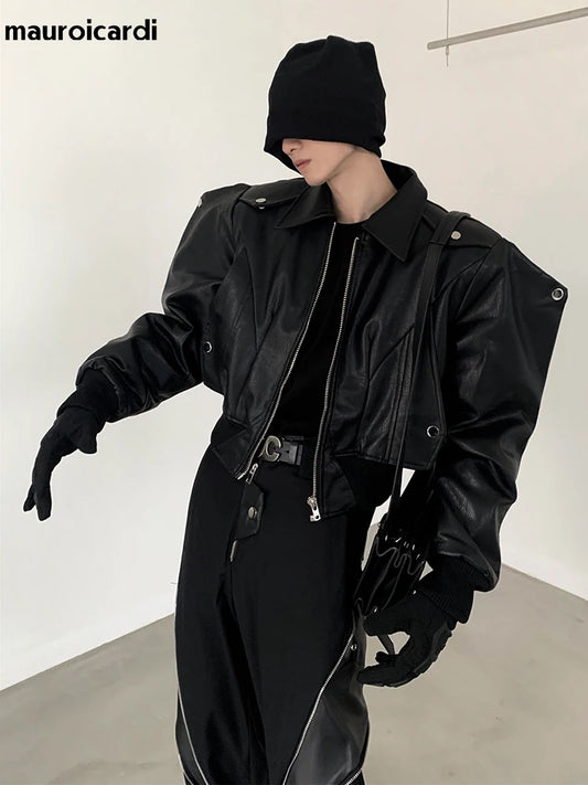 Chaqueta StreetWear de cuero sintético - Mauroicardi