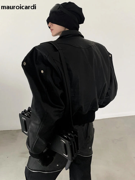 Chaqueta StreetWear de cuero sintético - Mauroicardi