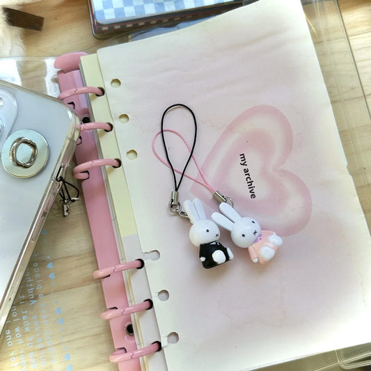 Kawaii Miffy Key Chain Cartoon Cute Backpack Pendant Ornaments Mobile Phone Chain Christmas Gift