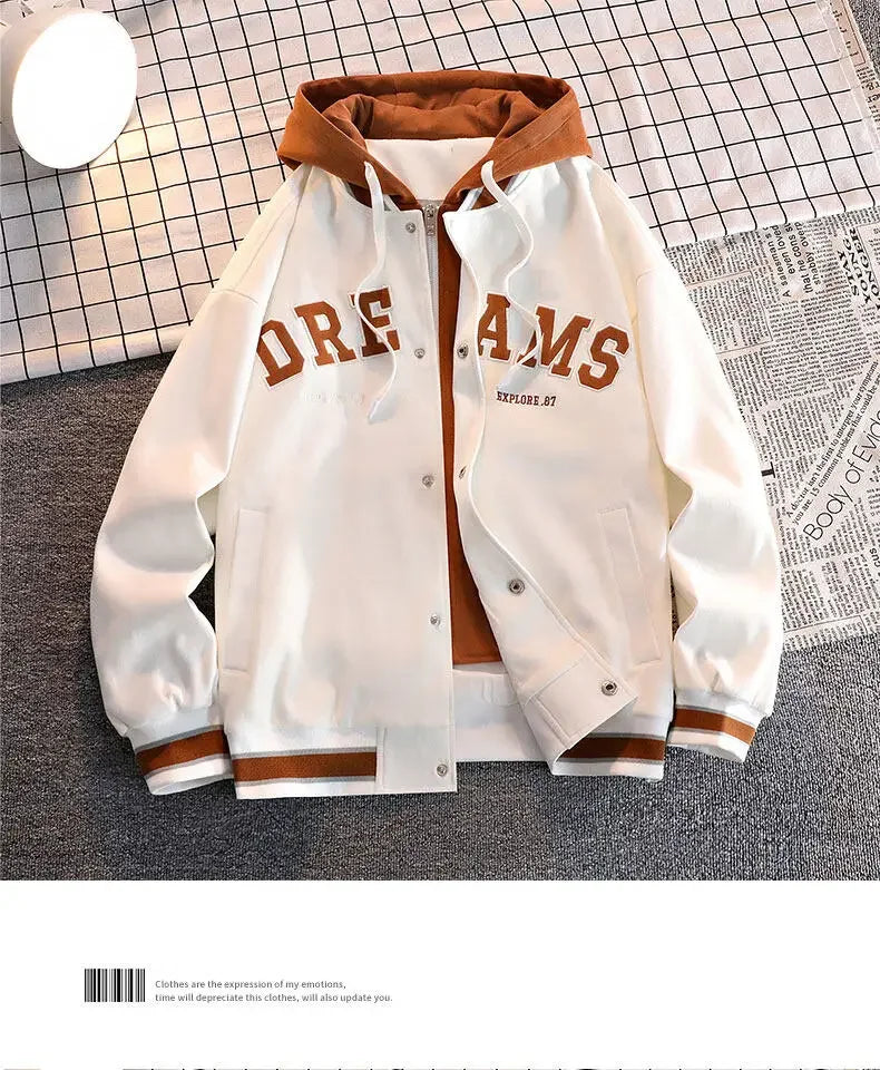 Men's Windbreaker hooded Wear Jackets Men Baseball Pilot Work Pure Cotton Jacket Hip Hop Streetwear Coat clothing fashion coat