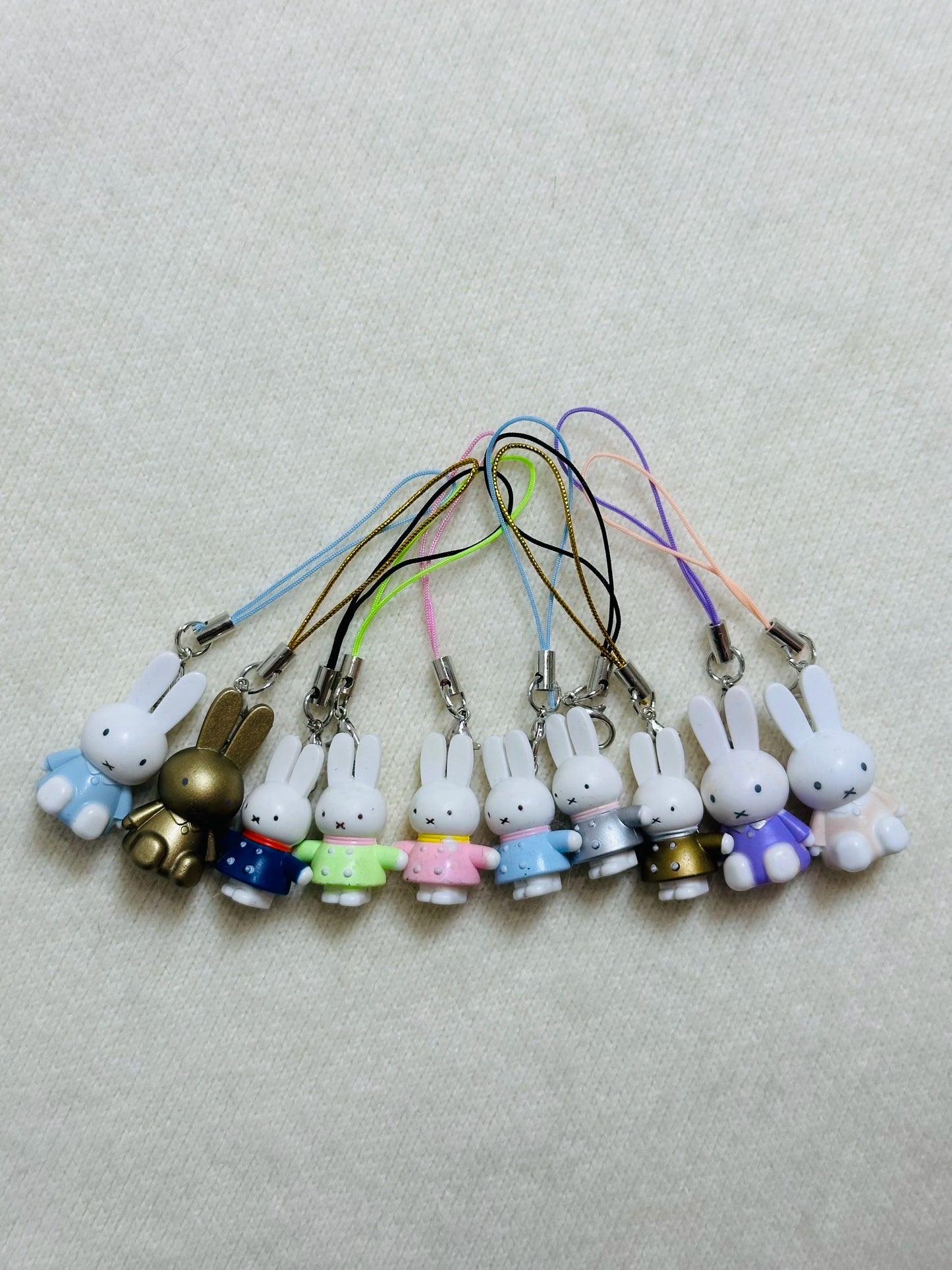 Kawaii Miffy Key Chain Cartoon Cute Backpack Pendant Ornaments Mobile Phone Chain Christmas Gift