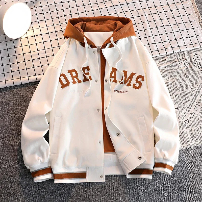 Men's Windbreaker hooded Wear Jackets Men Baseball Pilot Work Pure Cotton Jacket Hip Hop Streetwear Coat clothing fashion coat